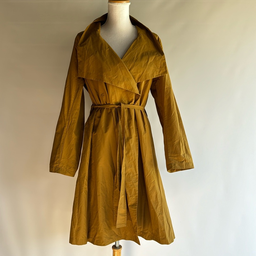 Eileen Fisher Belted Draped Trench Coat - sz S
